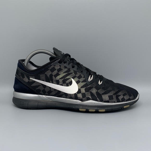 Nike Free 5.0 TR Fit 5 Black/Silver Running Shoes Women’s Sz 9 - Picture 5 of 10